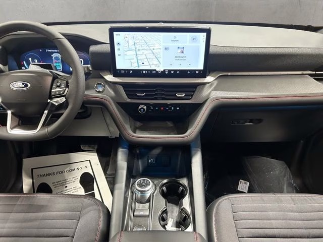 2026 Star White Metallic Tri-Coat Ford Explorer ST-Line 4X4 SUV