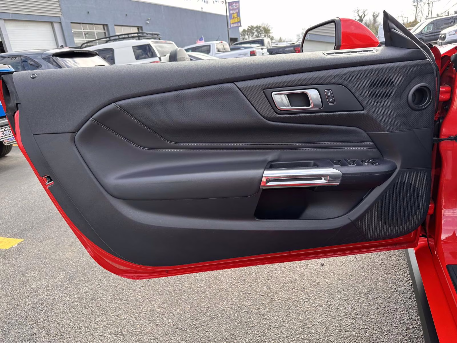 2025 Race Red Ford Mustang EcoBoost Premium Convertible RWD Sedan