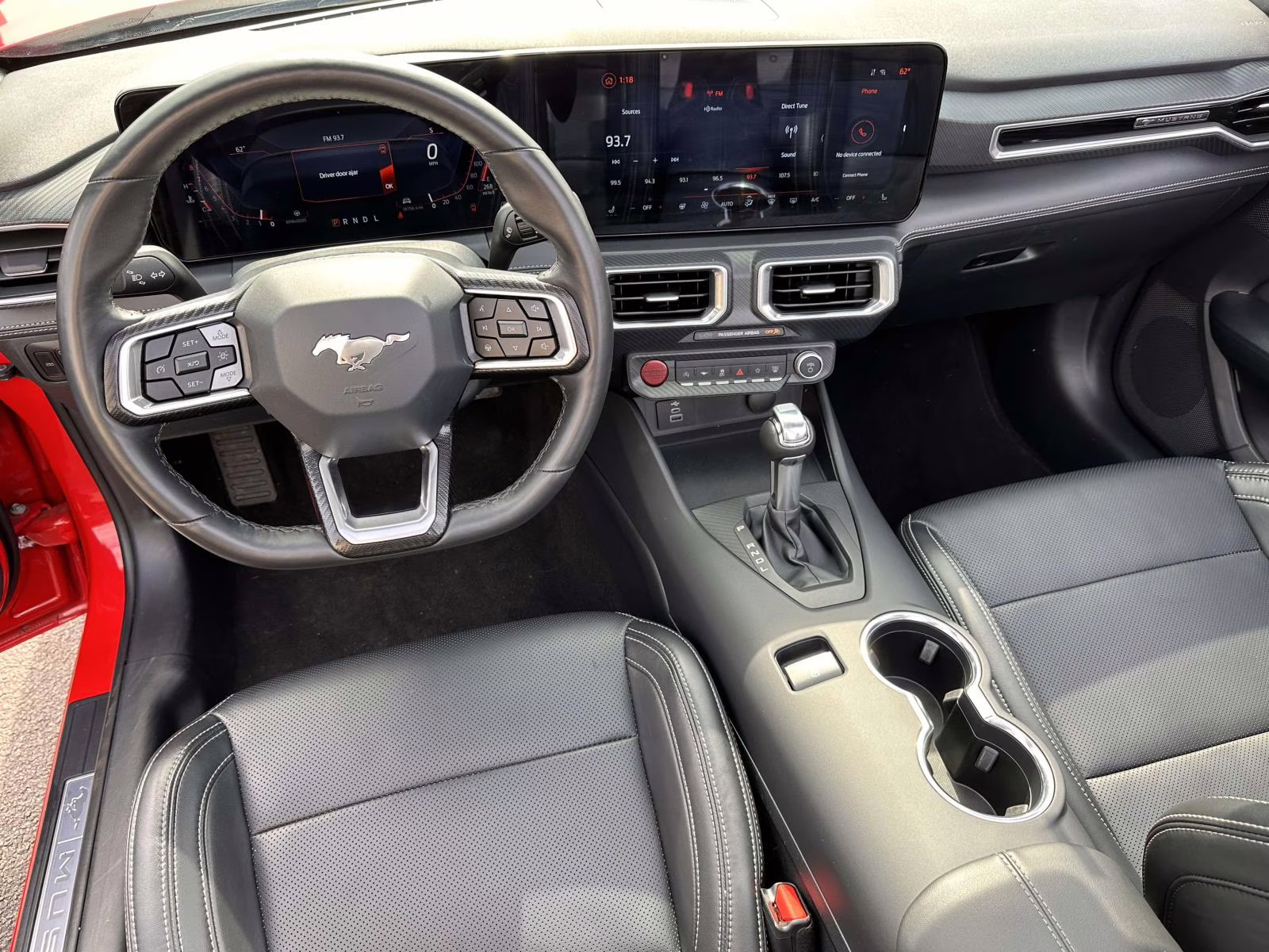 2025 Race Red Ford Mustang EcoBoost Premium Convertible RWD Sedan