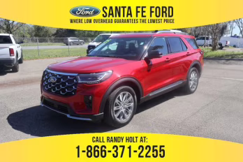 2025 Gray Ford Explorer Platinum RWD SUV