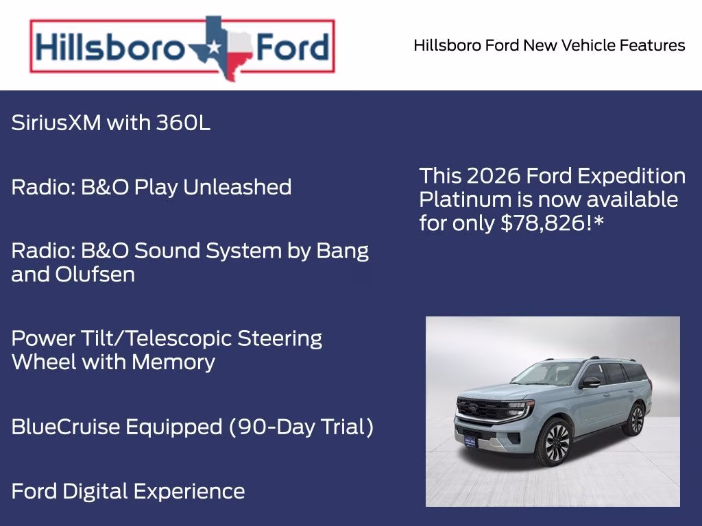 2026 Glacier Gray Metallic Tri-Coat Ford Expedition Platinum 4X4 SUV