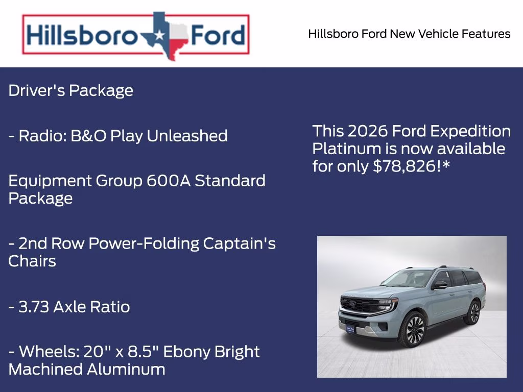 2026 Glacier Gray Metallic Tri-Coat Ford Expedition Platinum 4X4 SUV