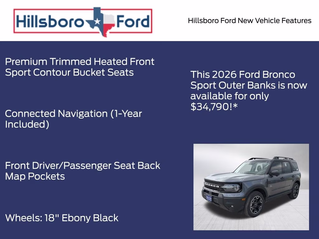 2026 Carbonized Gray Metallic Ford Bronco Sport Outer Banks 4X4 SUV