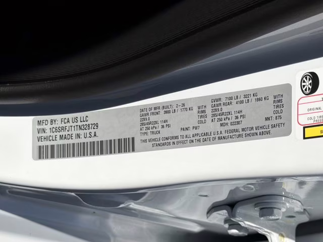 2026 Bright White Clearcoat Ram 1500 Laramie 4X4 Truck