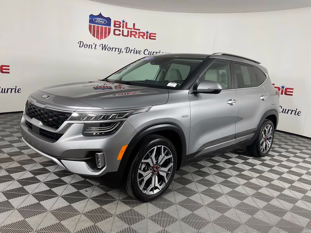 2021 Steel Gray Kia Seltos SX AWD SUV