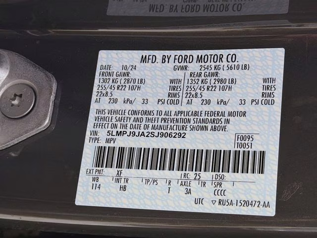2025 Dark Gray Metallic Lincoln Nautilus Black Label AWD SUV