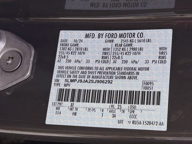 2025 Dark Gray Metallic Lincoln Nautilus Black Label AWD SUV