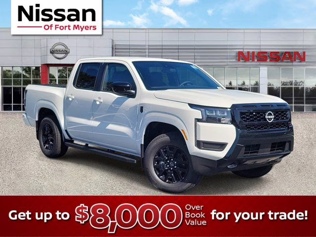 2026 Glacier White Nissan Frontier SV 4X4 Truck