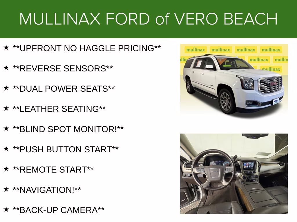 2020 Summit White GMC Yukon XL Denali 4X4 SUV