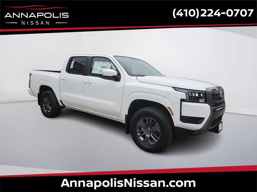 2026 Glacier White Nissan Frontier SV 4X4 Truck