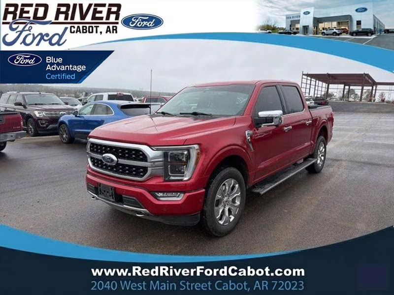 2022 Rapid Red Metallic Tinted Clearcoat Ford F-150 Platinum 4X4 Truck