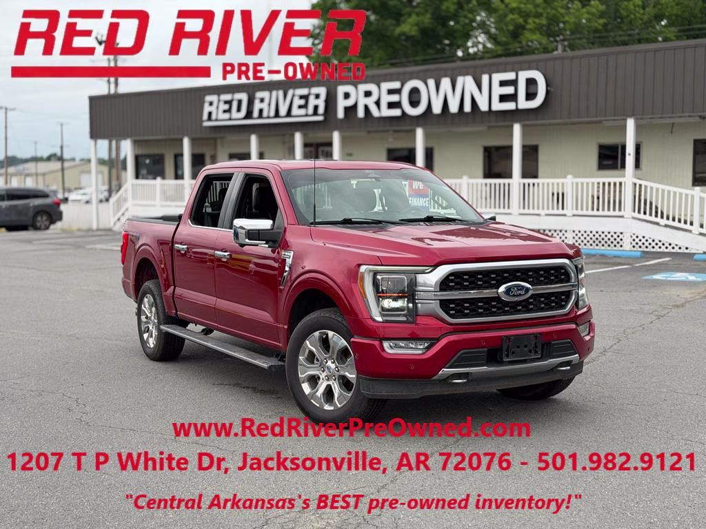 2022 Rapid Red Metallic Tinted Clearcoat Ford F-150 Platinum 4X4 Truck