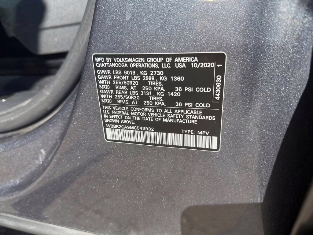 2021 Pyrite Silver Metallic Volkswagen Atlas SEL AWD SUV