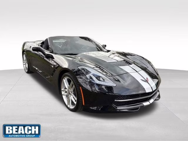 2019 Black Chevrolet Corvette Stingray RWD Convertible