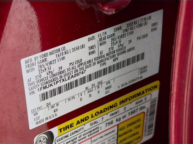 2020 Red Metallic Ford Expedition Max King Ranch 4X4 SUV