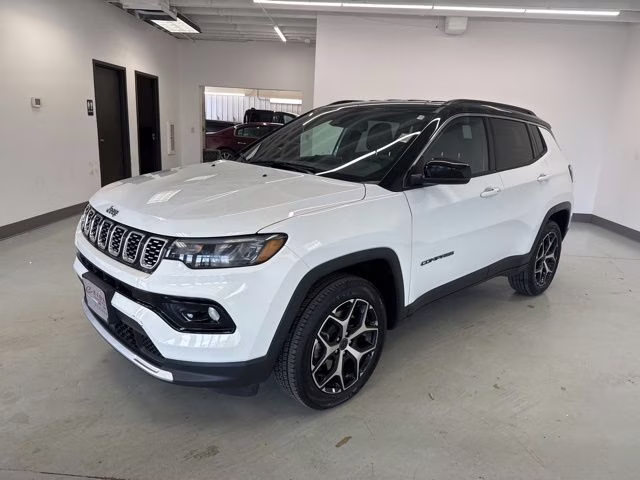 2025 Bright White Clearcoat Jeep Compass Limited 4X4 SUV