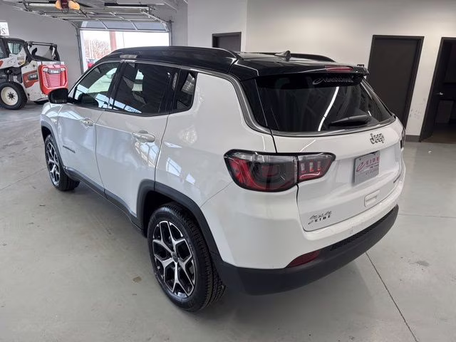 2025 Bright White Clearcoat Jeep Compass Limited 4X4 SUV