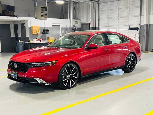 2026 Radiant Red Metallic Honda Accord Hybrid Touring FWD Sedan