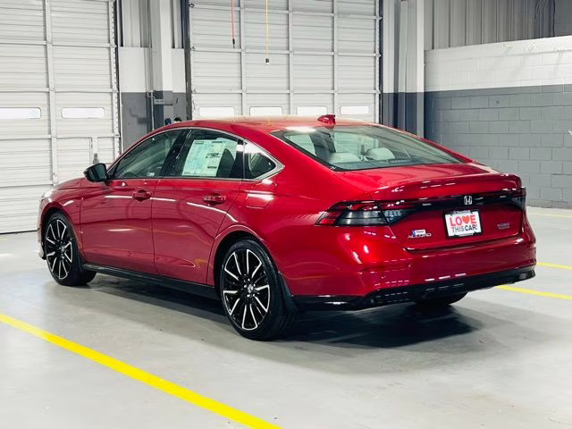 2026 Radiant Red Metallic Honda Accord Hybrid Touring FWD Sedan