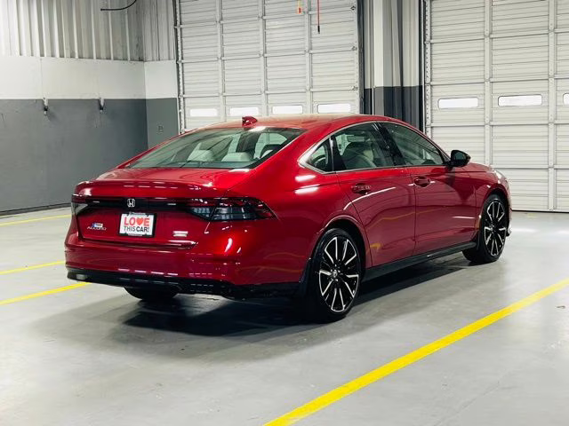 2026 Radiant Red Metallic Honda Accord Hybrid Touring FWD Sedan
