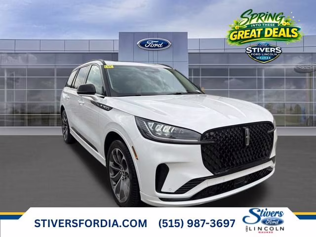 2026 Pristine White Metallic Tri-Coat Lincoln Aviator Premiere AWD SUV