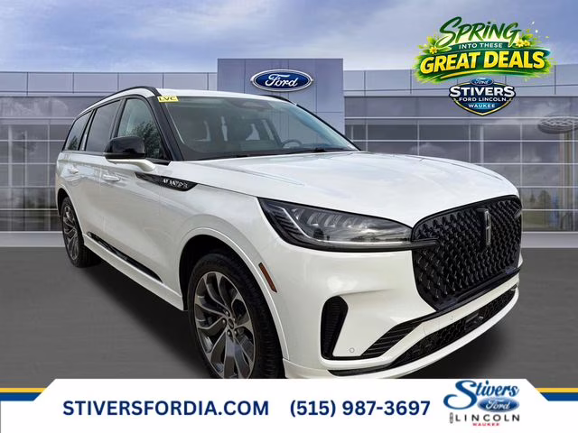 2026 Pristine White Metallic Tri-Coat Lincoln Aviator Premiere AWD SUV