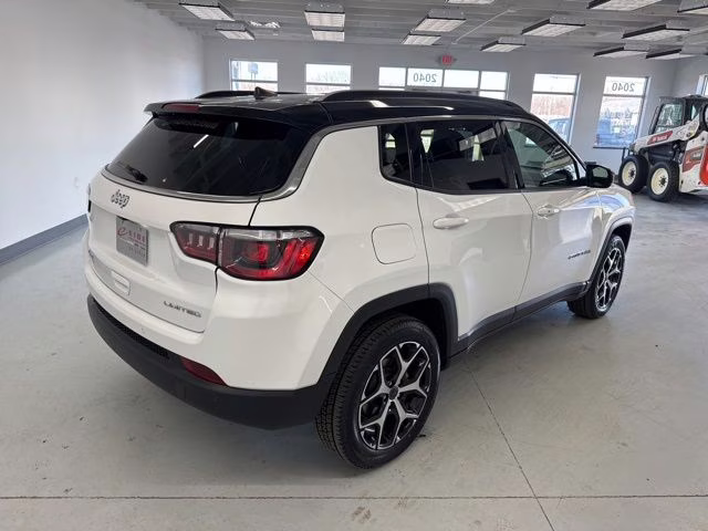 2025 Bright White Clearcoat Jeep Compass Limited 4X4 SUV