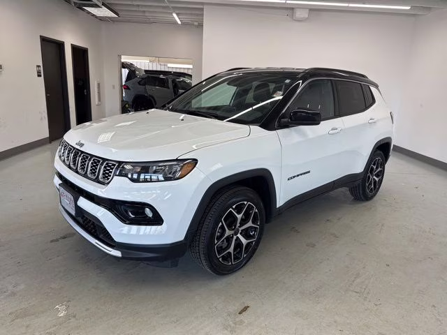 2025 Bright White Clearcoat Jeep Compass Limited 4X4 SUV