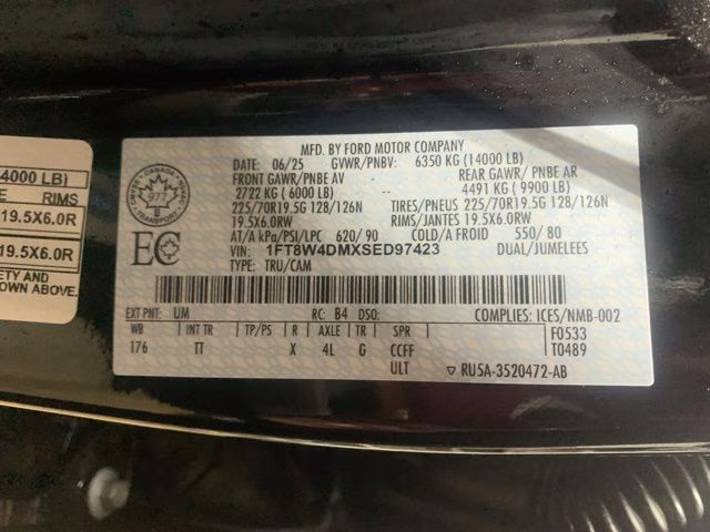 2025 Agate Black Metallic Ford Super Duty F-450 DRW Platinum 4X4 Truck