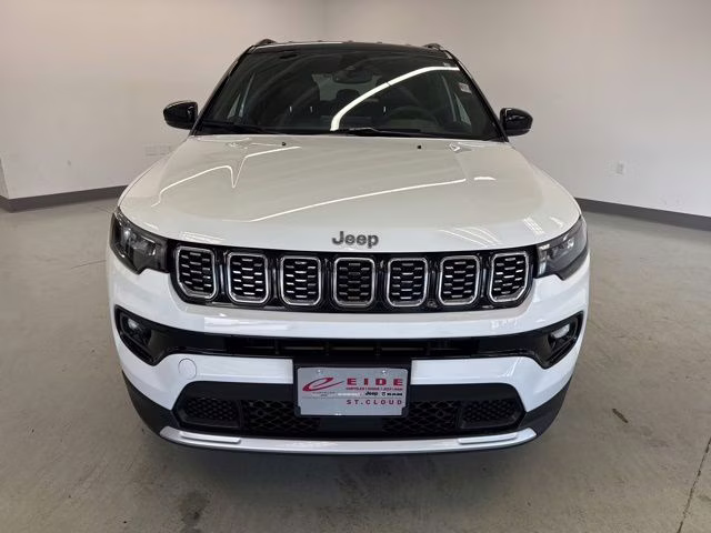 2025 Bright White Clearcoat Jeep Compass Limited 4X4 SUV