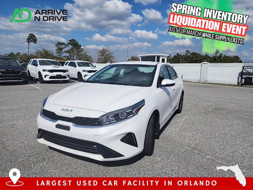 2023 White Kia Forte GT-Line FWD Sedan
