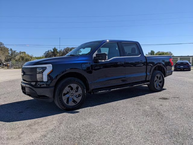 2025 Blue Metallic Ford F-150 Lightning Flash AWD Truck