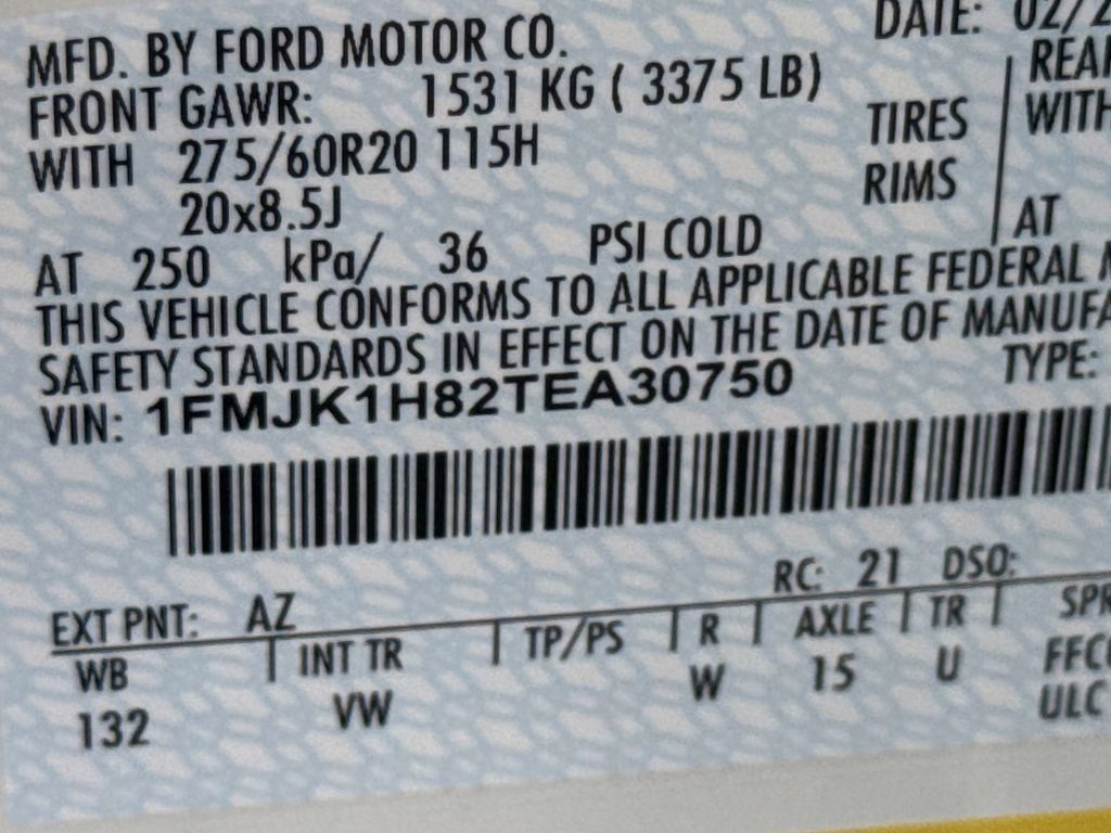 2026 White Metallic Ford Expedition Max Active RWD SUV