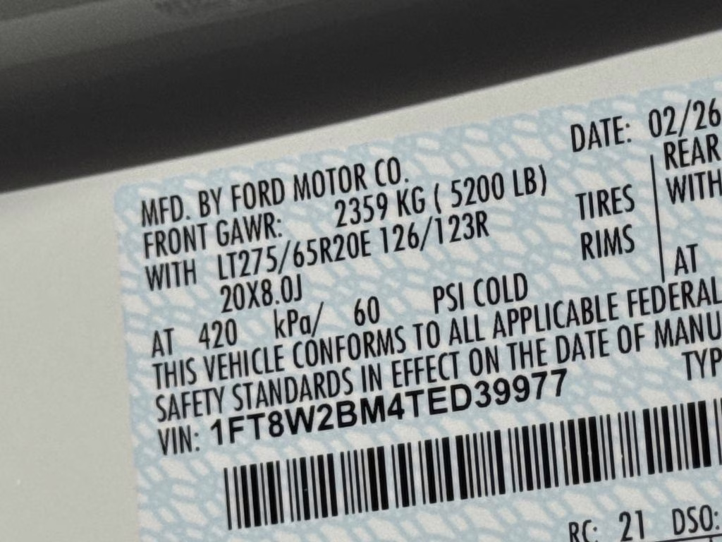 2026 White Metallic Ford Super Duty F-250 SRW King Ranch 4X4 Truck