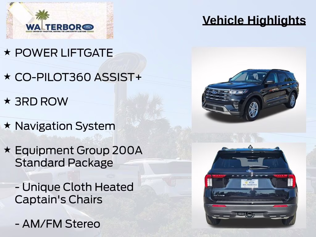 2026 Agate Black Metallic Ford Explorer Active RWD SUV