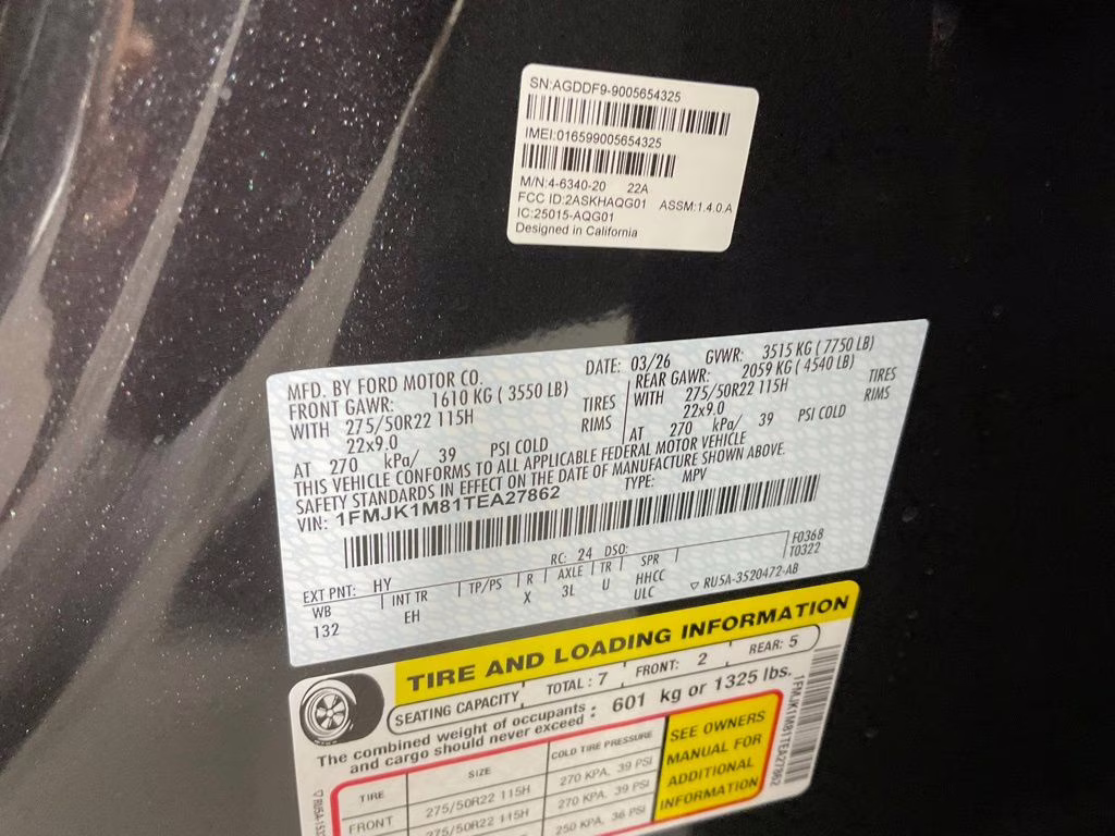 2026 Gray Metallic Ford Expedition Max Platinum 4X4 SUV