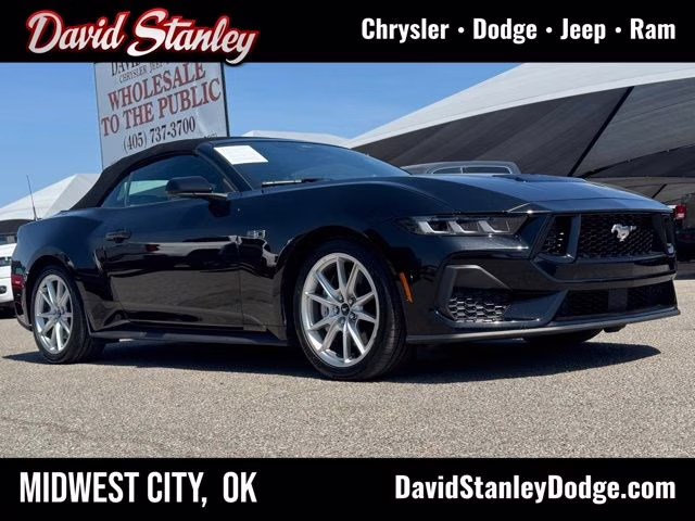 2024 Shadow Black Ford Mustang GT Premium RWD Convertible