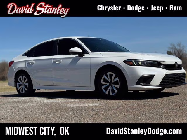 2022 Platinum White Pearl Honda Civic LX FWD Sedan