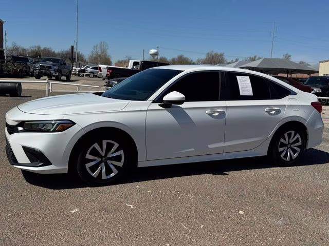 2022 Platinum White Pearl Honda Civic LX FWD Sedan