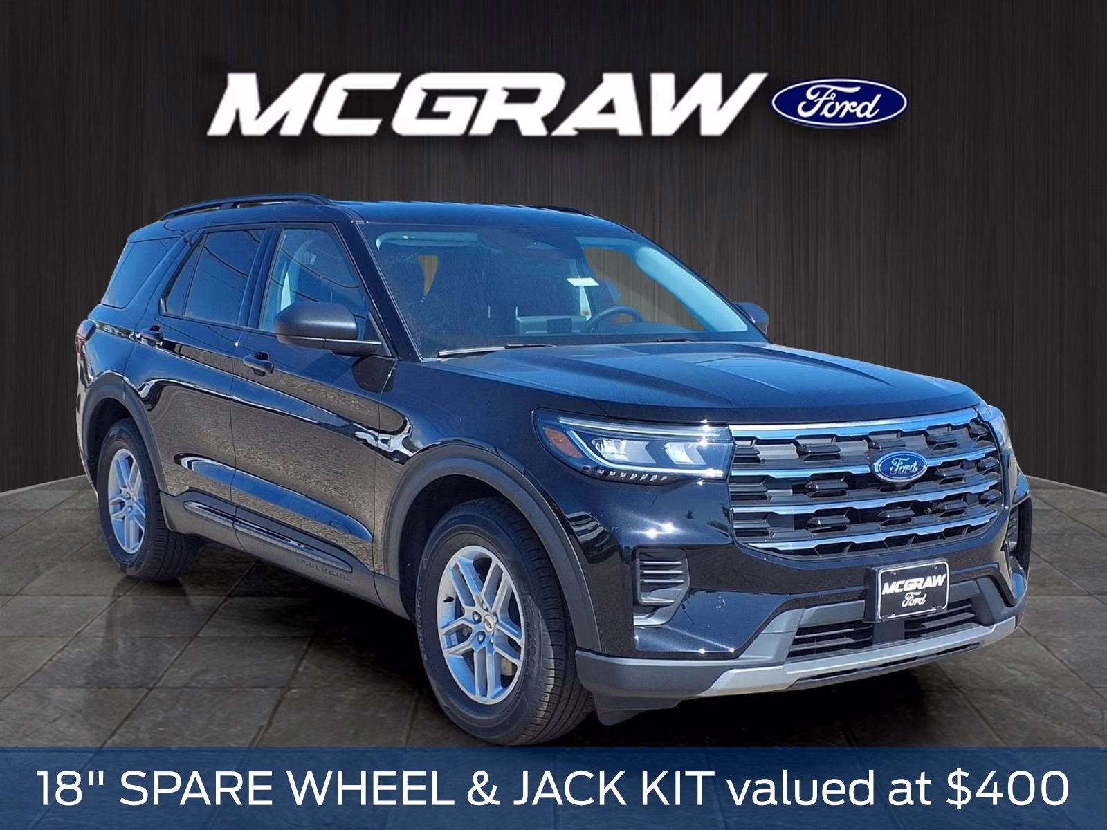 2026 Black Metallic Ford Explorer Active RWD SUV