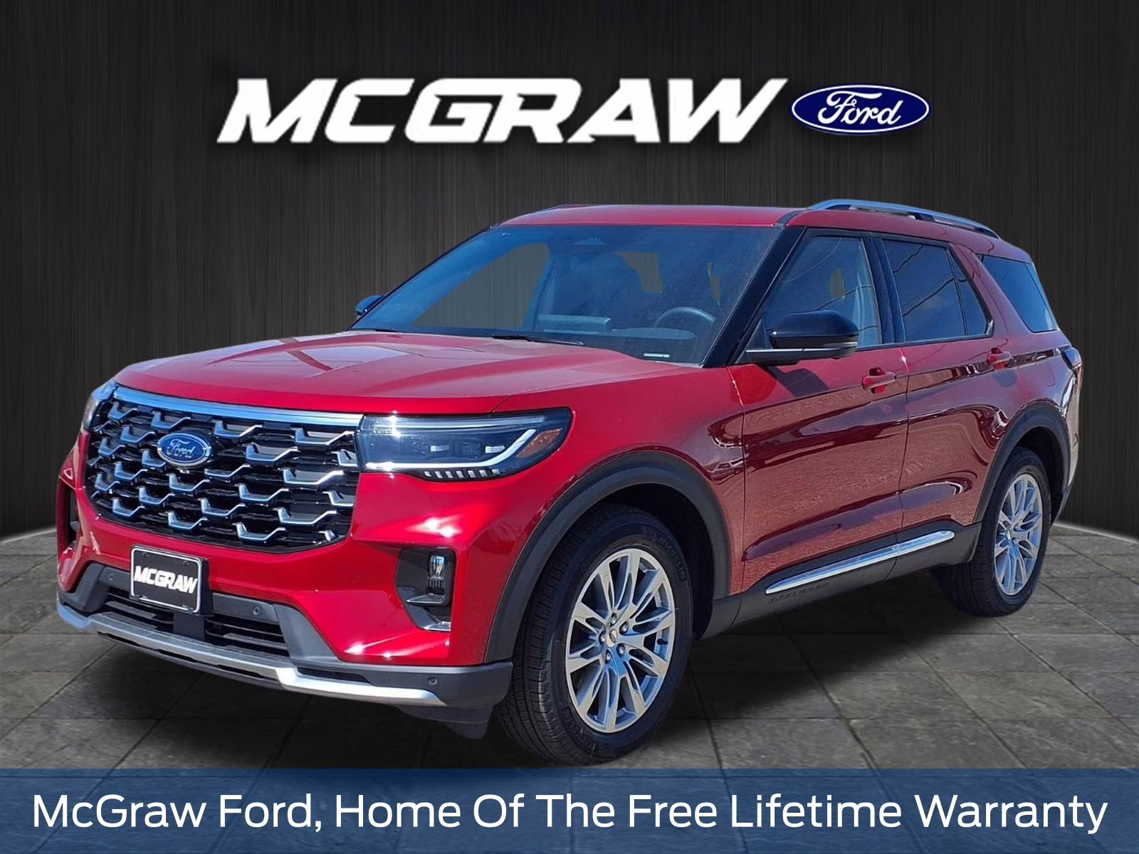 2026 Red Metallic Ford Explorer Platinum RWD SUV