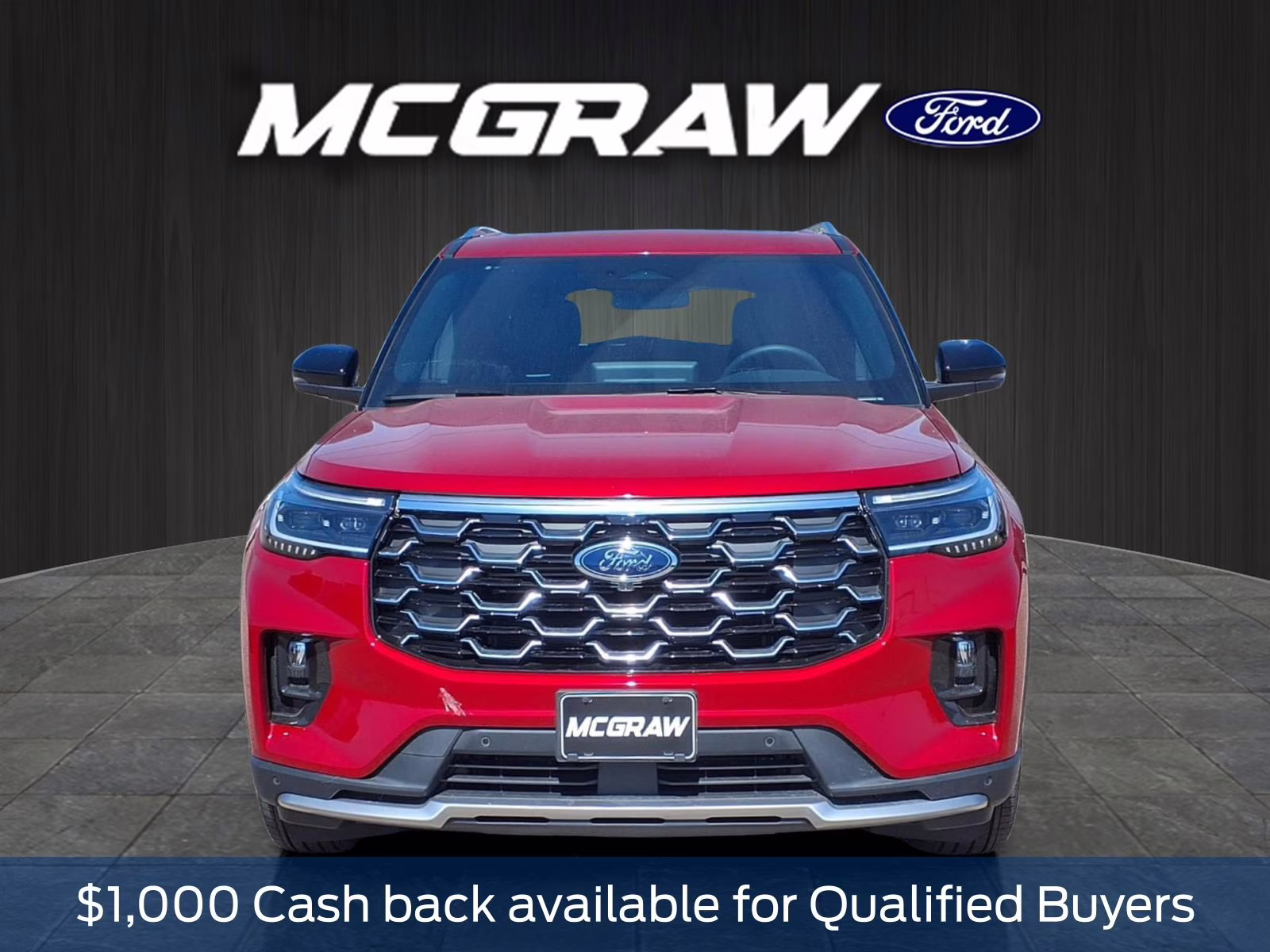 2026 Red Metallic Ford Explorer Platinum RWD SUV