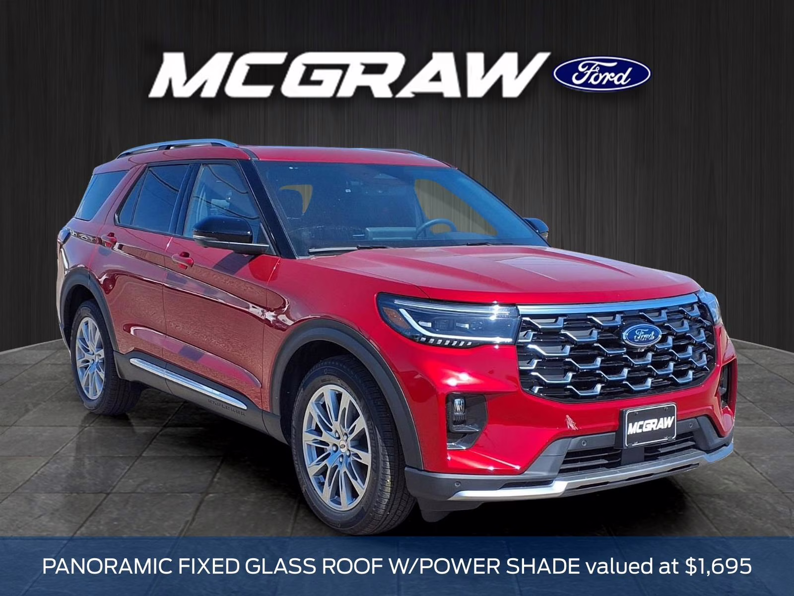 2026 Red Metallic Ford Explorer Platinum RWD SUV