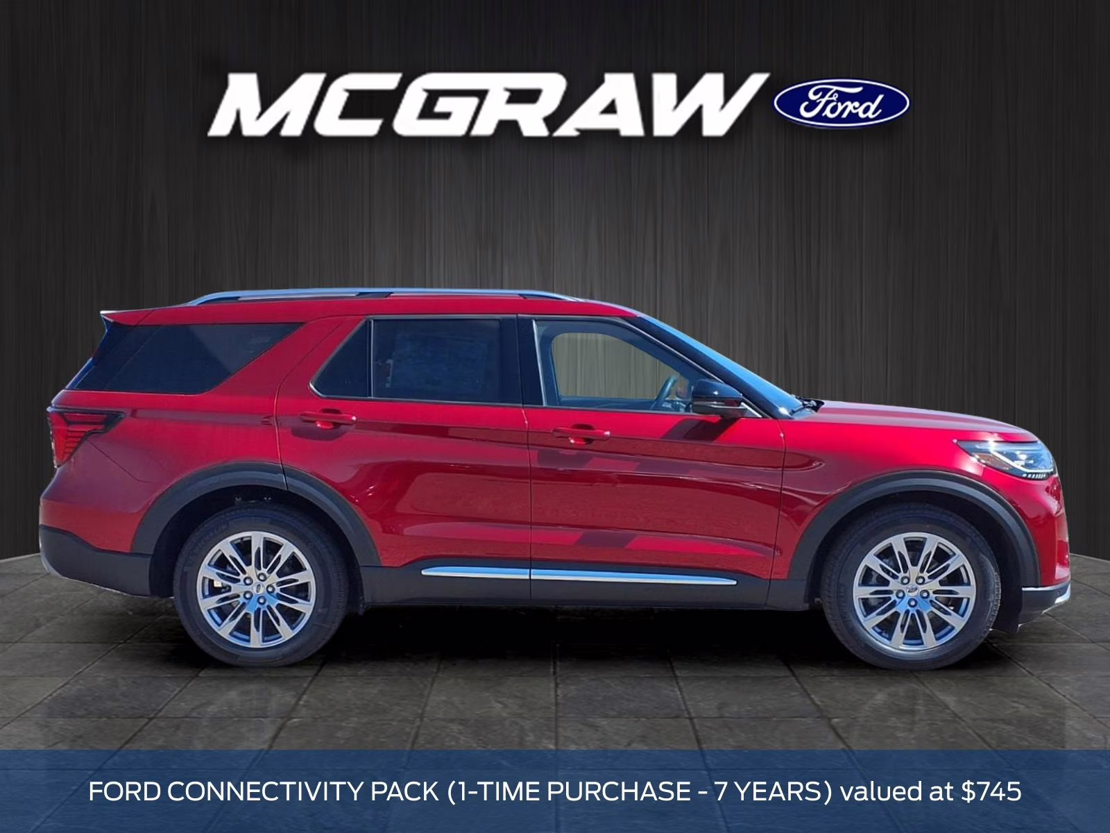2026 Red Metallic Ford Explorer Platinum RWD SUV