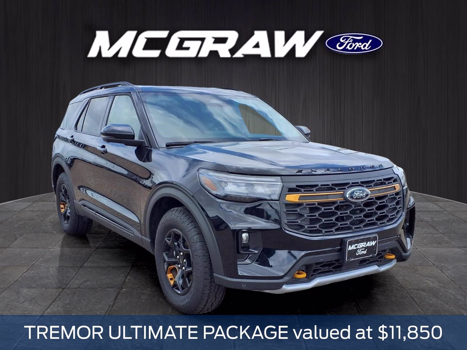 2026 Black Metallic Ford Explorer Tremor 4X4 SUV