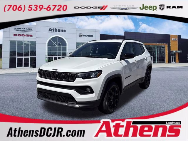 2026 Bright White Clearcoat Jeep Compass Latitude Altitude 4X4 SUV