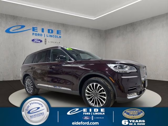 2023 Diamond Red Metallic Tinted Clearcoat Lincoln Aviator Reserve AWD SUV