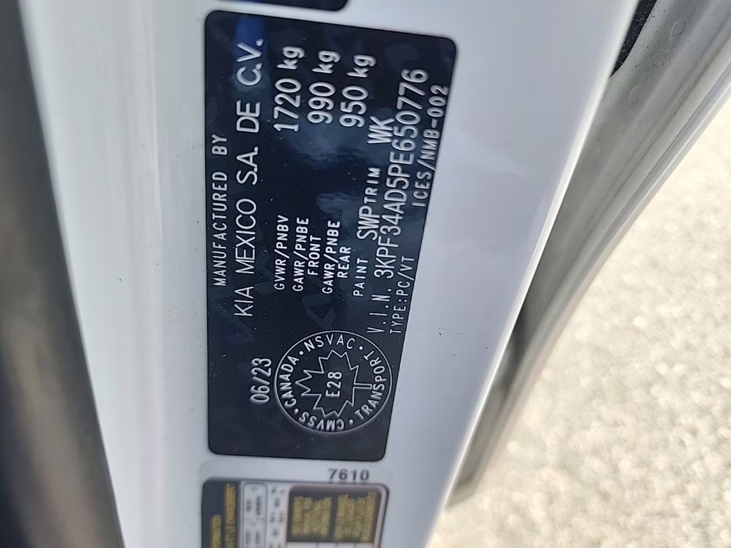 2023 Clear White Kia Forte GT-Line FWD Sedan