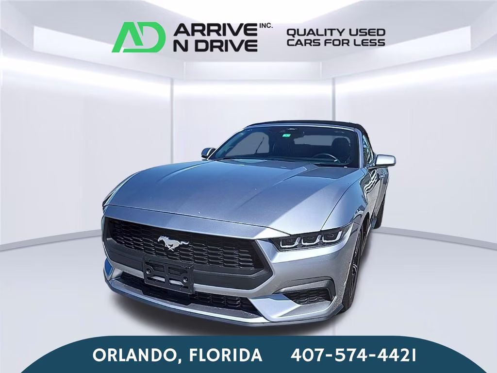 2024 Iconic Silver Metallic Ford Mustang EcoBoost RWD Convertible