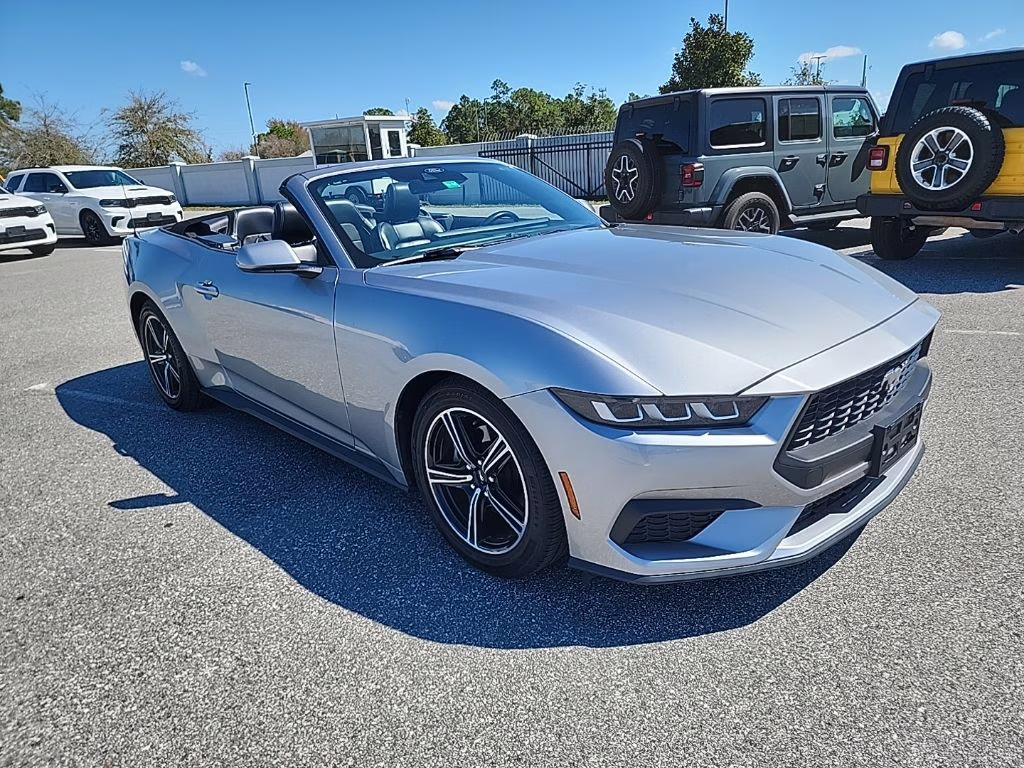 2024 Iconic Silver Metallic Ford Mustang EcoBoost RWD Convertible